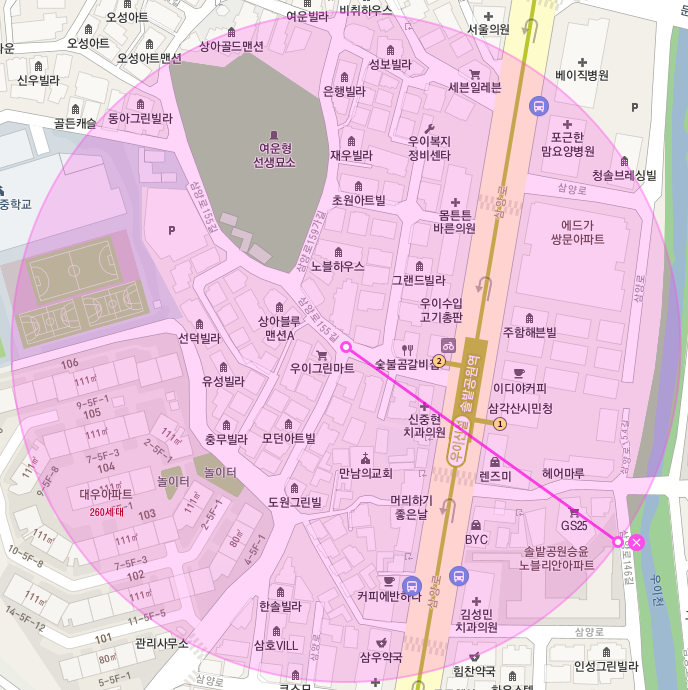 서울 강북구 우이동 솔밭공원역 서라벌중학교 인근 주차장ㅣ월주차, 정기권은 역시 주만사가 해답입니다!!