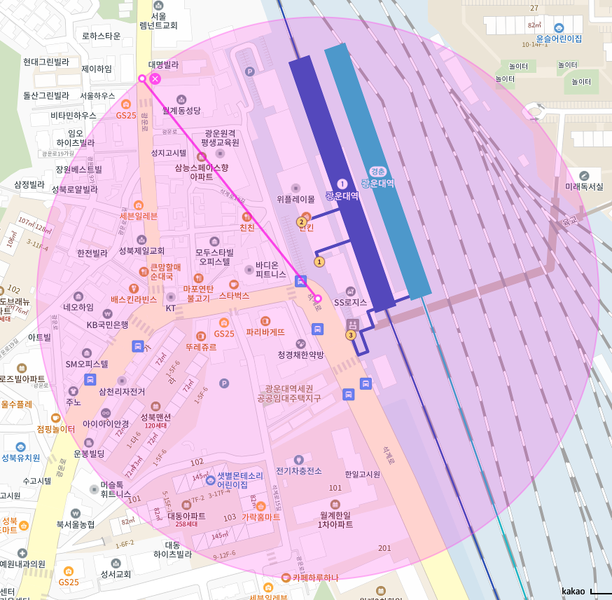 광운대학교 인근 주차장 | 노원구 월계동 광운대역 | 월주차 정기권
