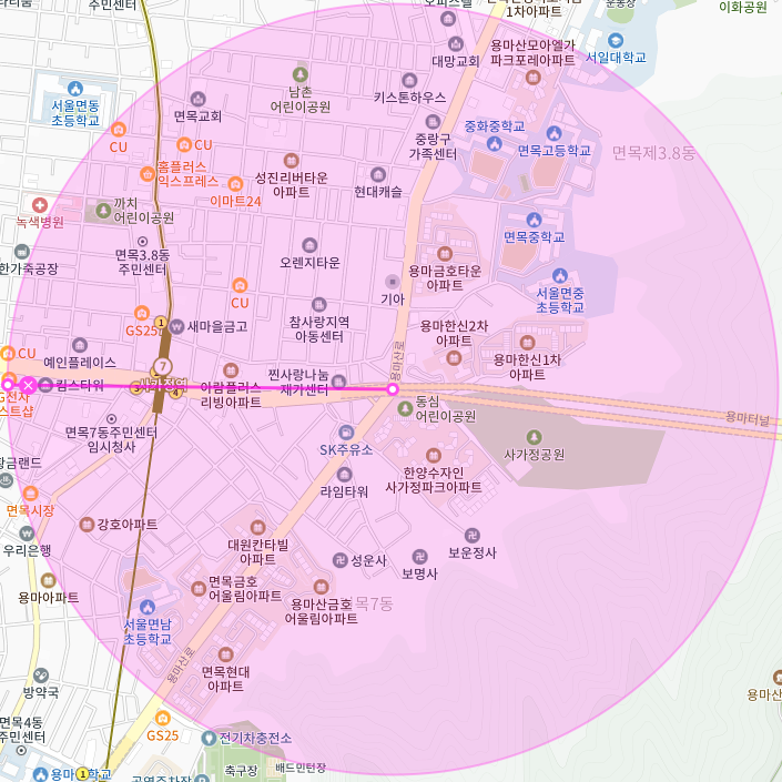 서울 중랑구 면목동 사가정역 서일대 부근 월주차, 월 정기권 | 주만사 없는 일상? 그게 뭐죠?