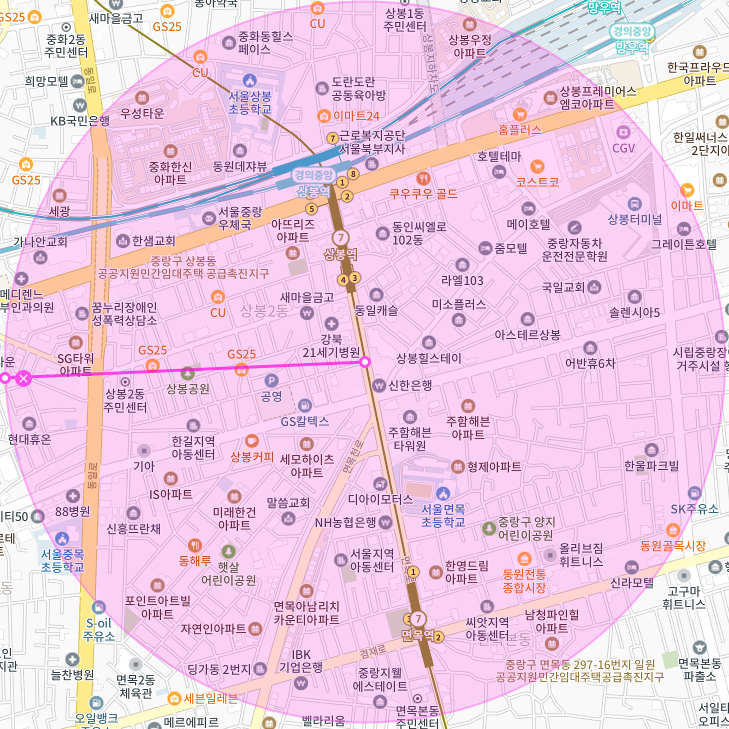 서울 중랑구 상봉동 상봉역 면목역 부근 월주차, 월정기권 | 주만사 진행시켜!!