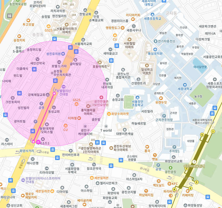 성동구 송정동 어린이대공원역 세종대 인근 주차장 | 월주차 정기권 | 대기 신청 가능