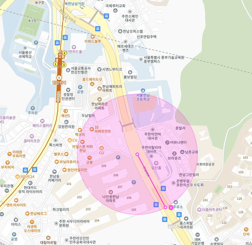 용산구 한남동 한강진역 한남역 인근 주차장 | 월주차 정기권 | 전일제