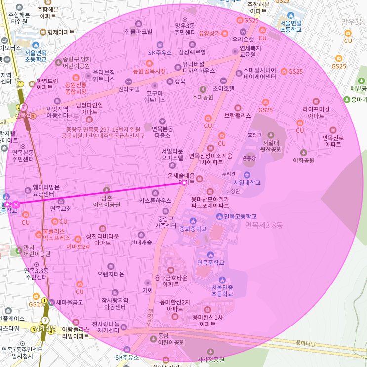 서울 중랑구 면목동 면목역 서일대학교 부근 월주차, 월정기권 | 주만사가 바꾸는 세상 함께 하세요!!