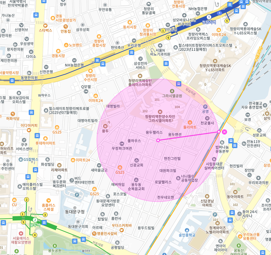 동대문구 용두동 청량리역 용두역 인근 주차장 | 월주차 정기권 | 전일제