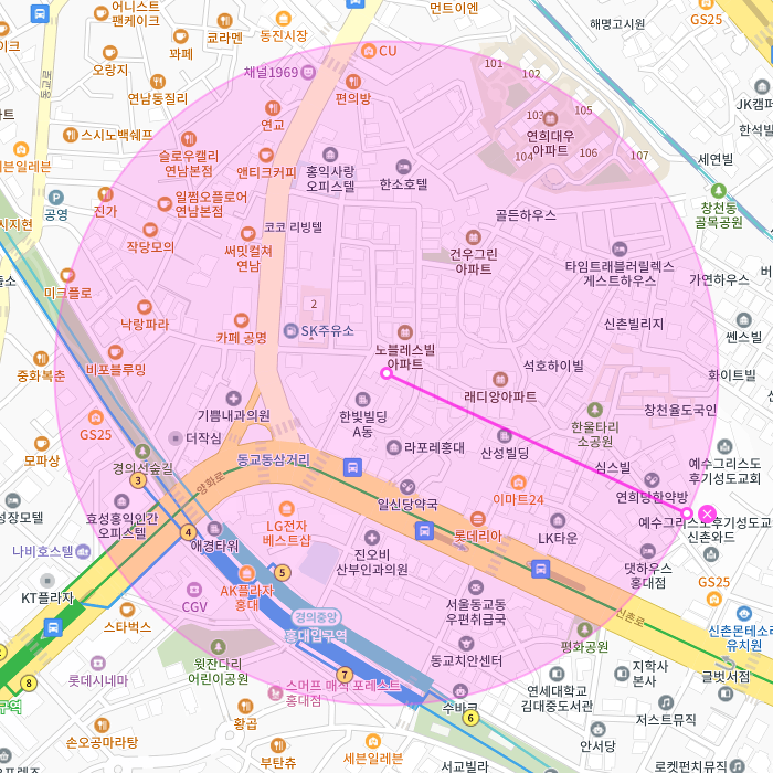 홍대 월주차ㅣ1시간 200원ㅣ홍대입구역 도보 10분