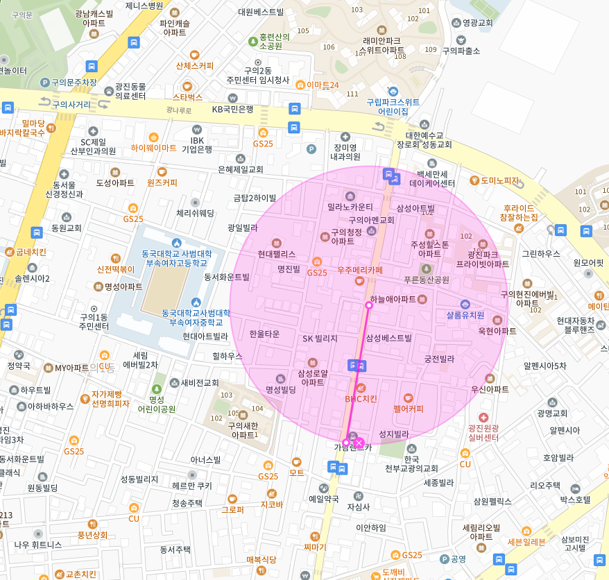 광진구 구의동 동국대학교 사범대학 부속여자고등학교 인근 주차장 | 월주차 정기권