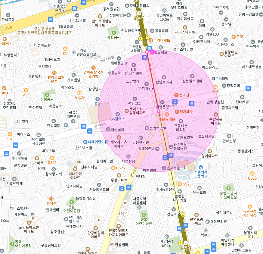 중랑구 면목동 상봉역 면목역 인근 주차장 | 월주차 정기권
