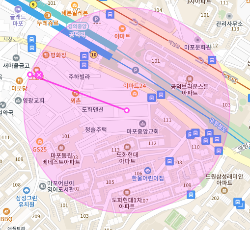 마포구 도화동 공덕역 인근 주차장 | 월주차 정기권 | 주간