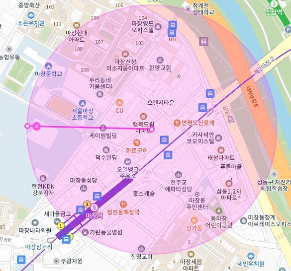 성동구 마장동 마장역 인근 주차장 | 월주차 정기권 | 시간당 407원