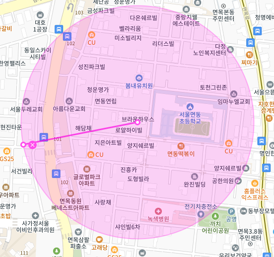 서울 중랑구 면목동 | 월주차 정기권 | 주간 | 서울면동초등학교 인근 주차장