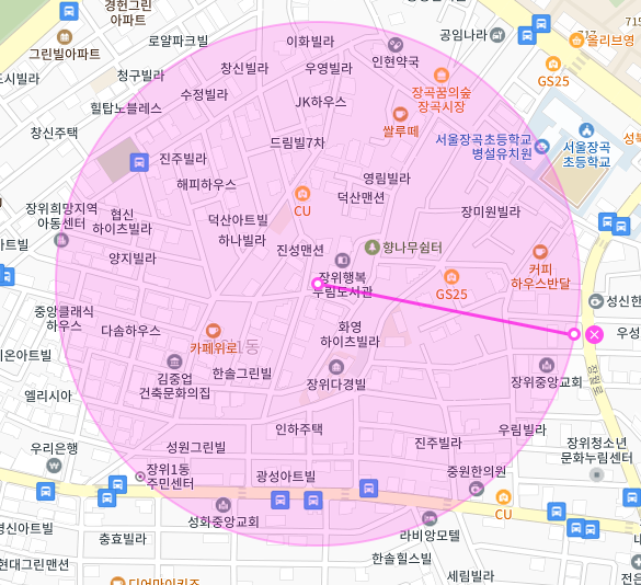 서울 성북구 장위동 | 월주차 정기권 | 주간 | 서울장곡초등학교 인근 주차장