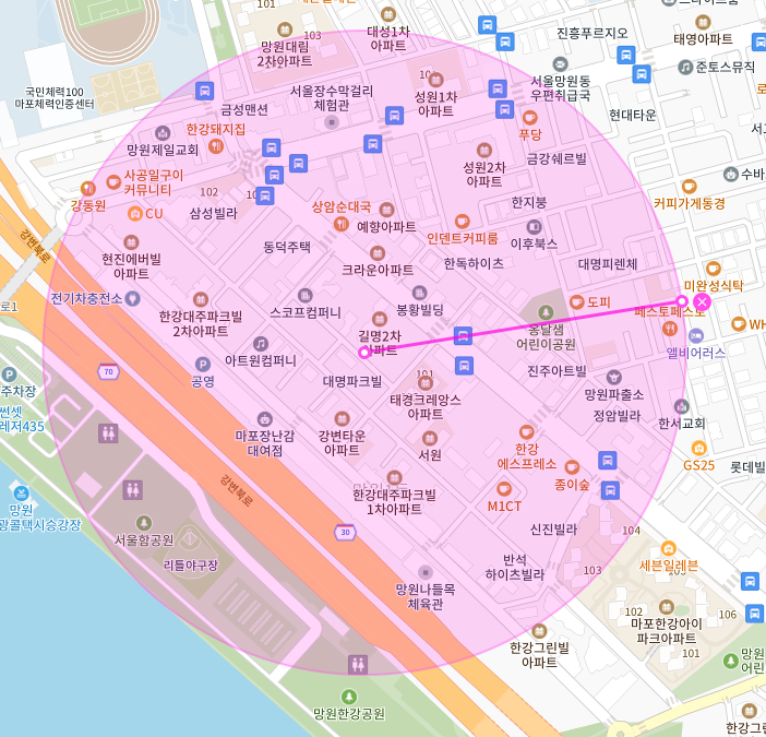 서울 마포구 망원동 | 월주차 정기권 | 주간 | 망원한강공원 인근 주차장