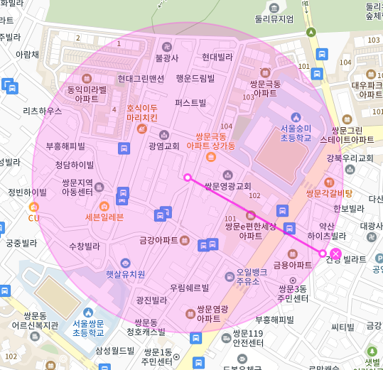 서울 도봉구 쌍문동 | 월주차 정기권 | 전일제 | 서울숭미초등학교 인근 주차장