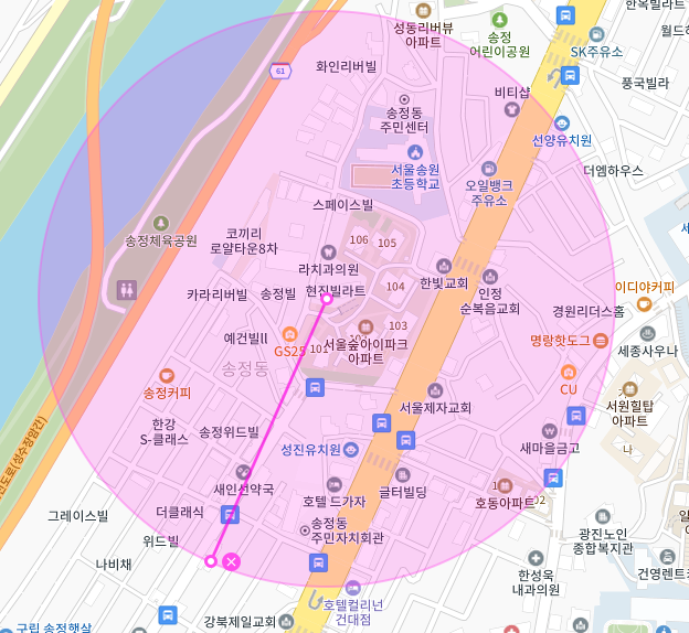 서울 성동구 송정동 | 월주차 정기권 | 주간 | 서울송원초등학교 인근 주차장