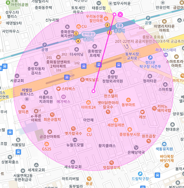 서울 중랑구 상봉동 | 월주차 정기권 | 주간 | 중랑역 인근 주차장