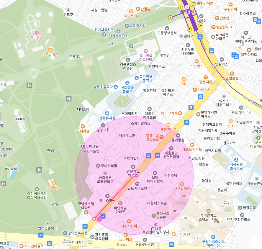 광진구 구의동 아차산역 인근 주차장 | 월주차 정기권 | 주간제