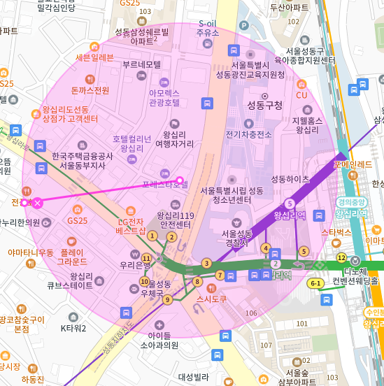 서울 성동구 도선동 | 월주차 정기권 | 왕십리역 인근 주차장