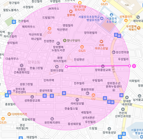 서울 성북구 장위동 | 월주차 정기권 | 주간 | 서울장곡초등학교 인근 주차장