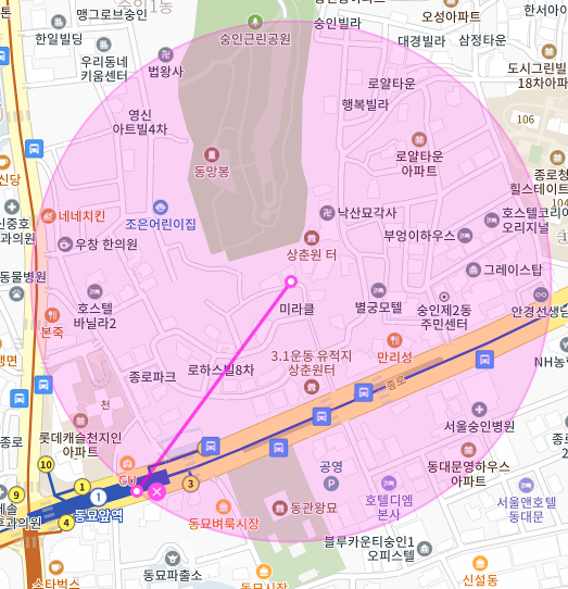서울 종로구 숭인동 | 월주차 정기권 | 전일제 | 동묘앞역 인근 주차장