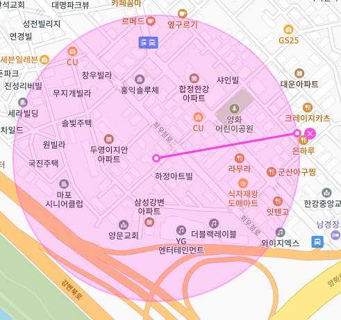 서울 마포구 합정동 | 월주차 정기권 | 야간 | 양화대교 인근 주차장