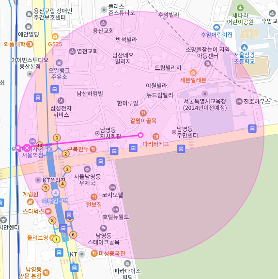 서울 용산구 갈월동 | 월주차 정기권 | 전일제 | 숙대입구역 인근 주차장