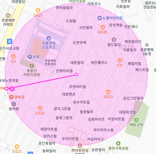 서울 중랑구 망우동 | 월주차 정기권 | 전일제 | 서울면일초등학교 인근 주차장