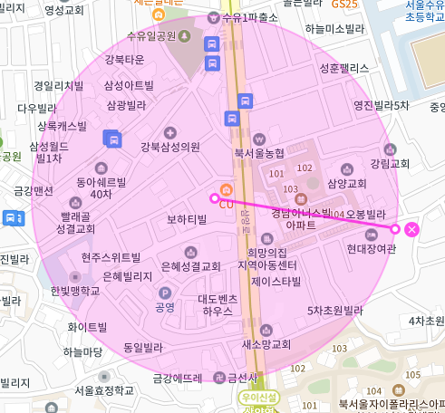서울 강북구 수유동 | 월주차 정기권 | 전일제 | 삼양역 인근 주차장