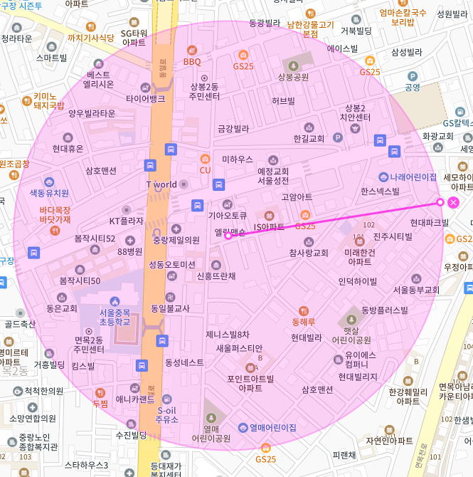 서울 중랑구 면목동 | 월주차 정기권 | 전일제 | 서울중목초등학교 인근 주차장