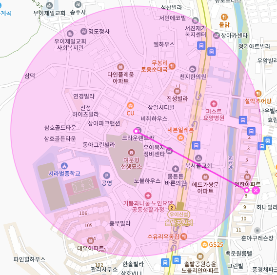 서울 강북구 우이동 | 월주차 정기권 | 전일제 | 솔밭공원역 인근 주차장
