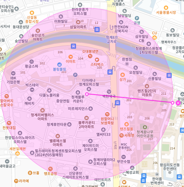 서울 중구 황학동 | 월주차 정기권 | 전일제 | 롯데캐슬베네치아아파트 인근 주차장