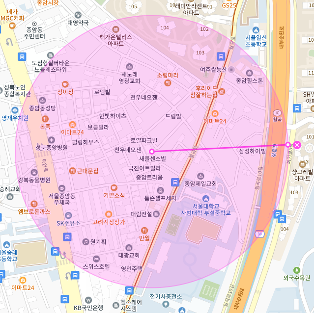 서울 성북구 종암동 | 월주차 정기권 | 전일제 | 서울일신초등학교 인근 주차장