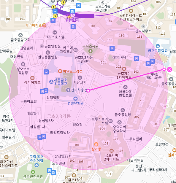 서울 성동구 금호동2가 | 월주차 정기권 | 주간 | 신금호역 인근 주차장