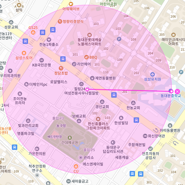 서울 동대문구 답십리동 | 월주차 정기권 | 전일제 | 동대문중학교 인근 주차장