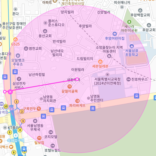 서울 용산구 갈월동 | 월주차 정기권 | 주간 | 남영동주민센터 인근 주차장