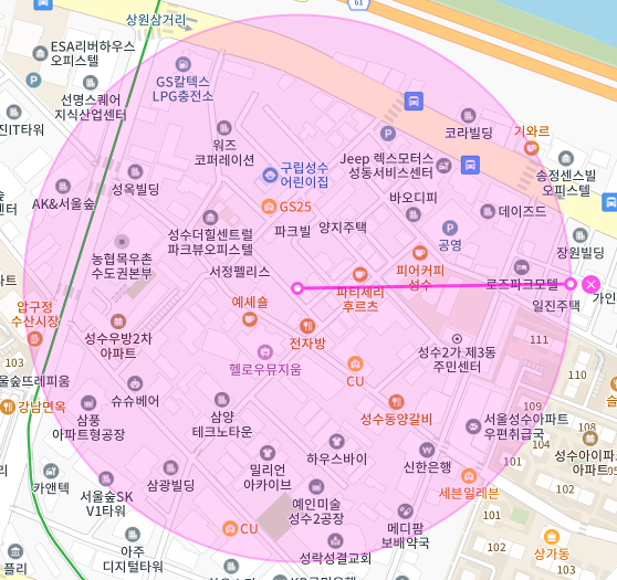 서울 성동구 성수동2가 | 월주차 정기권 | 전일제 | 상원삼거리 인근 주차장