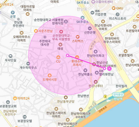 용산구 주한태국대사관 인근 주차장 정보 / 한남역 인근 주차장