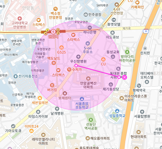 동대문구 안암역 인근 주차장 정보 / 14만원 / 인근 주차장