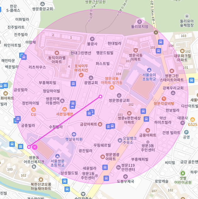 서울 도봉구 쌍문동 | 월주차 정기권 | 전일제 | 서울숭미초등학교 인근 주차장