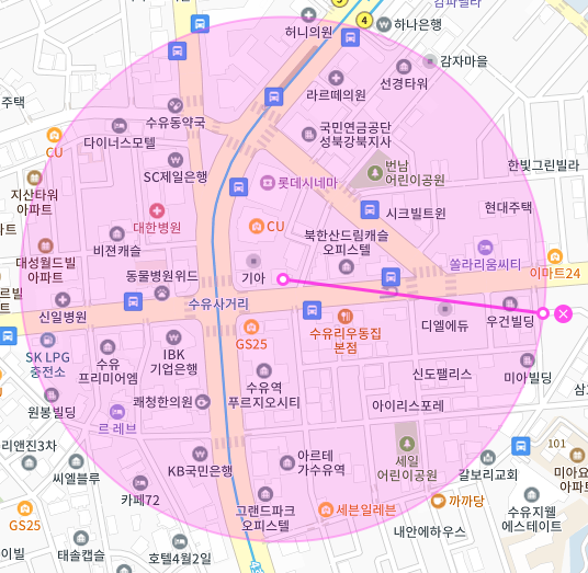 서울 강북구 번동 | 월주차 정기권 | 전일제 | 수유사거리 인근 주차장