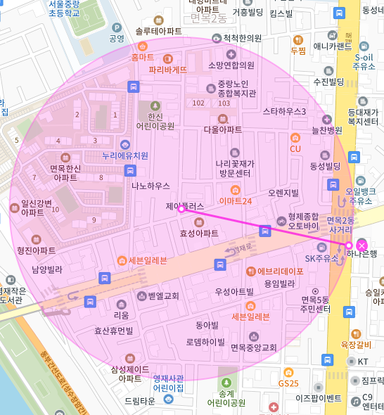 서울 중랑구 면목동 | 월주차 정기권 | 주간 | 면목2동사거리 인근 주차장