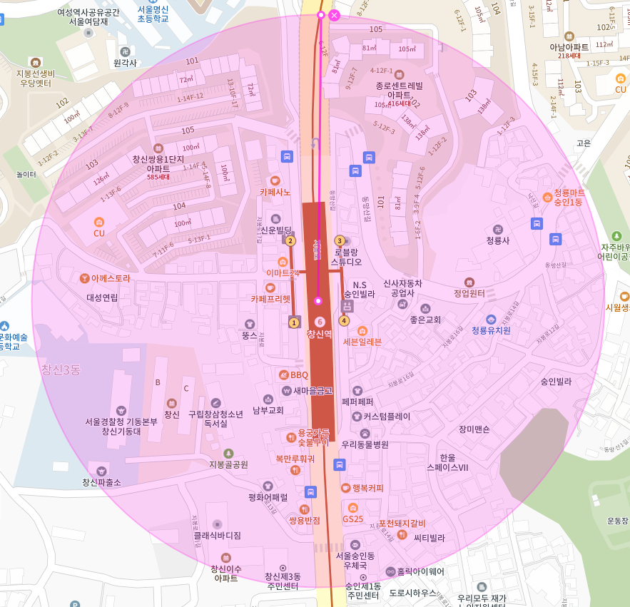 서일문화예술고등학교 인근 주차장 | 주만사 월주차 | 종로구 창신동 창신역