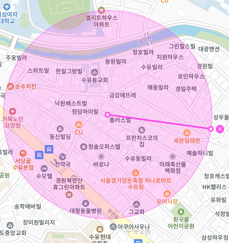 서울 강북구 수유동 | 월주차 정기권 | 전일제 | 수유동교회 인근 주차장