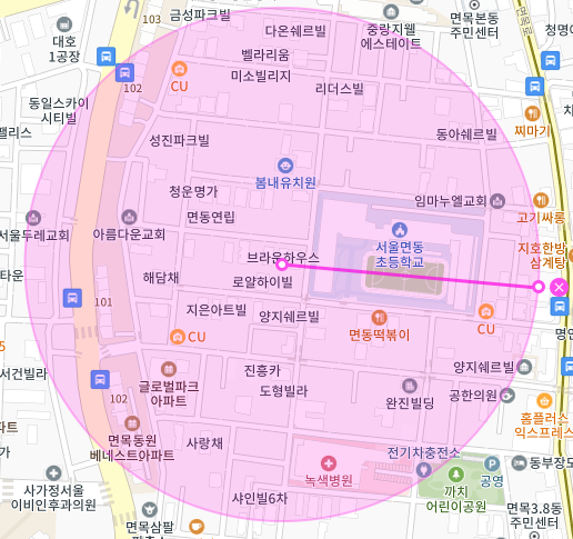 서울 중랑구 면목동 | 월주차 정기권 | 주간 | 서울면동초등학교 인근 주차장