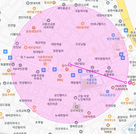 서울 광진구 자양동 | 월주차 정기권 | 전일제 | 서울성자초등학교 인근 주차장