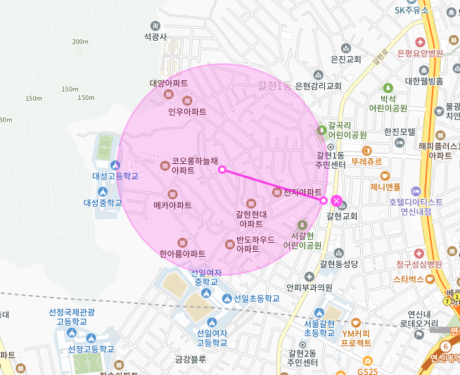 은평구 갈현동 인근 주차장 정보 / 10만원 / 대성고등학교 인근 주차장