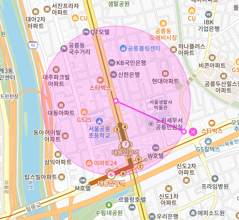 노원구 공릉동 인근 주차장 정보 / 12만원 / 태릉입구역 인근 주차장 / 대기신청 가능