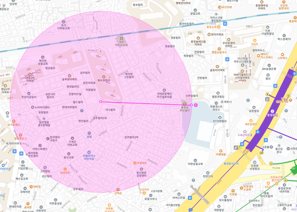 한성중학교 인근 주차장 | 주만사 월주차 | 서대문구 북아현동 충정로역