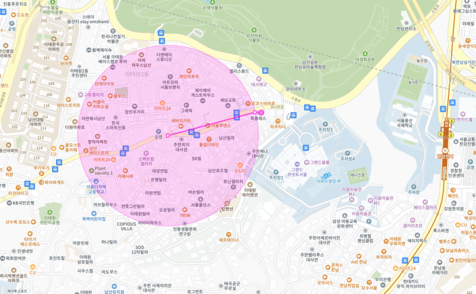 그랜드하얏트 호텔 인근 주차 / 용산구 월주차 / 이태원동 주차장 / 주만사 / 평일 주말 전일제