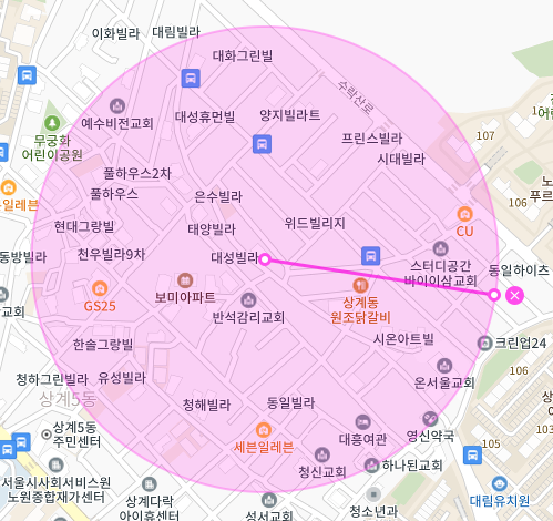서울 노원구 상계동 | 월주차 정기권 | 전일제 | 상계5동 주민센터 인근 주차장