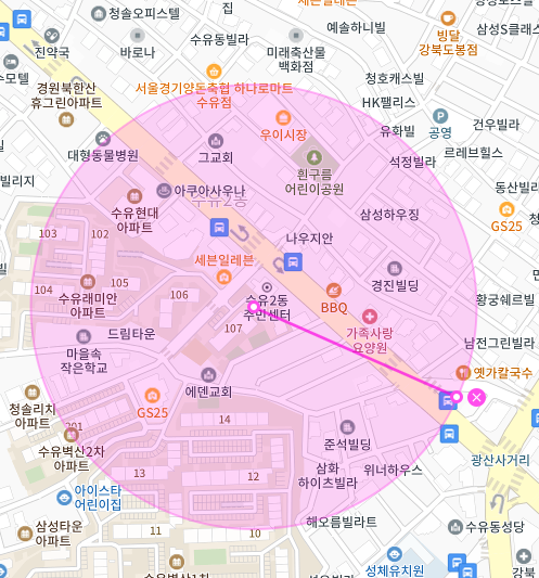 서울 강북구 수유동 | 월주차 정기권 | 전일제 | 광산사거리 인근 주차장